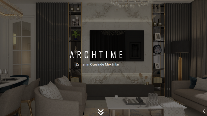 ArchTime mimarlık için kurumsal tanıtım sitesi