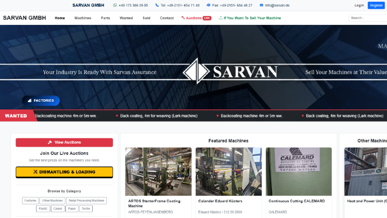 Sarvan Yurtdışı Tekstil Makineleri Platformu