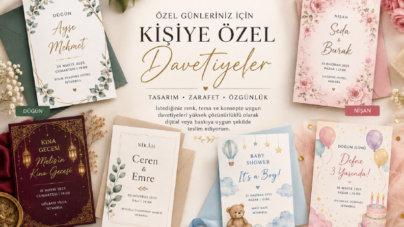 Kişiye Özel Davetiye Tasarımları