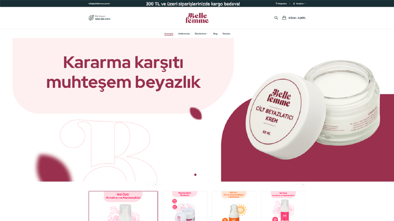 Belle Femme Kozmetik E-Ticaret Sitesi