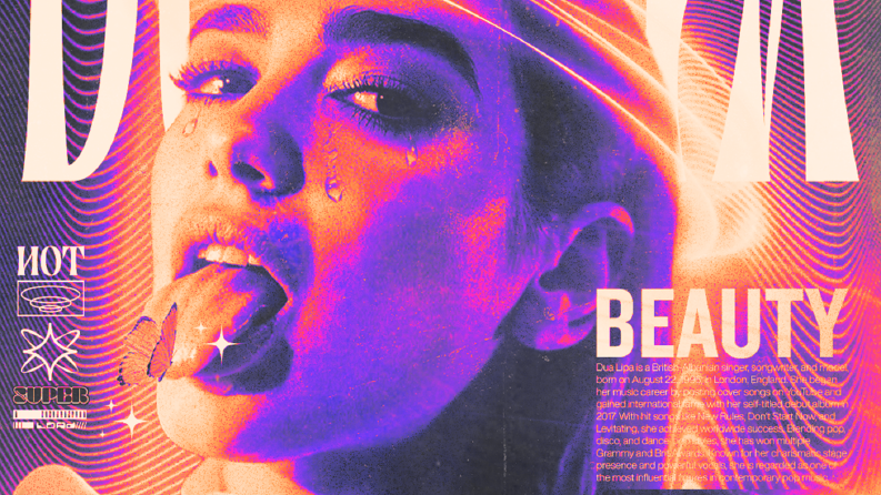 "DUA LIPA" Poster Tasarımı.