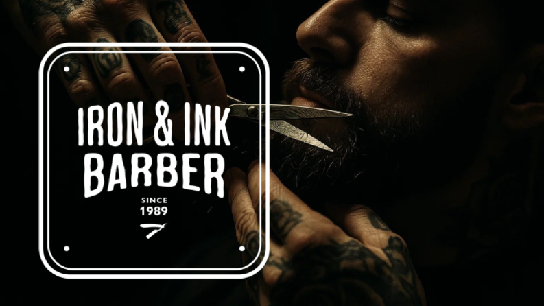 Iron & Ink Barber — Modern Logo Tasarımı