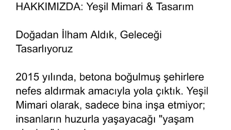 Kurumsal Hakkımızda Yazısı Örneği