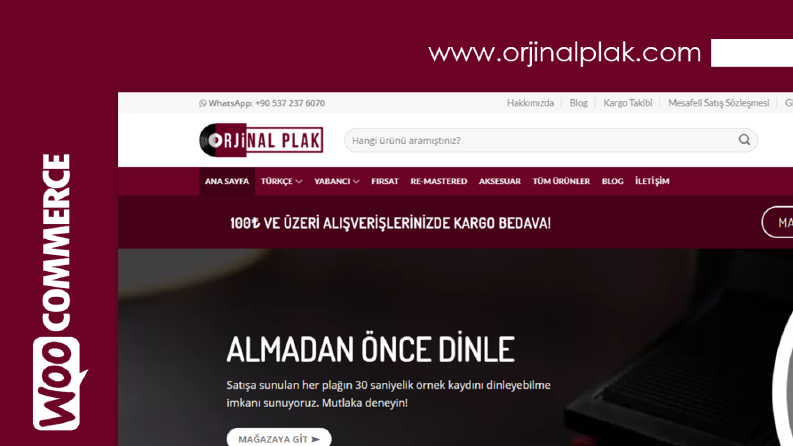 orjinalplak.com Woocommerce E-Ticaret Sitesi