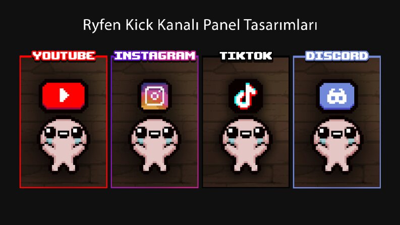 Ryfen Kick Kanalı için yaptığım panel tasarımları