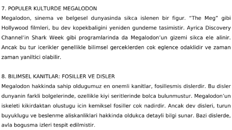 MEGALODON: Derinliklerin Efsanevi Canavarı
