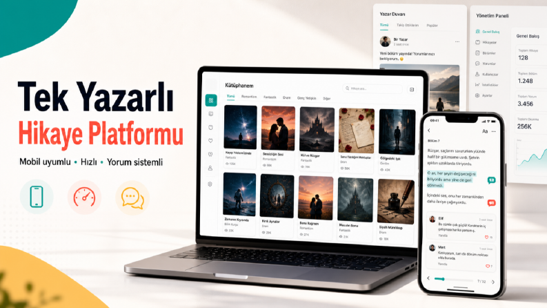 Hikaye Platformu - Web ve Mobil Uyumlu Okuma Sistemi