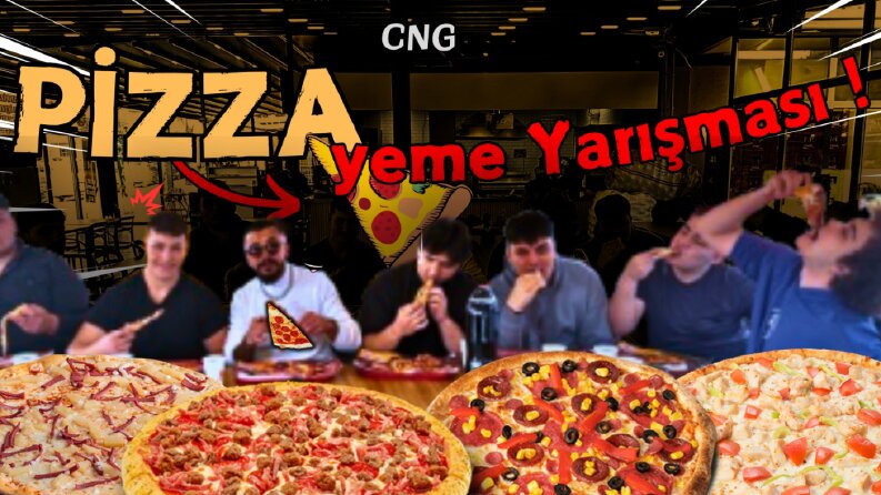 Sınırsız pizza yeme etkinliği için harika youtube kapak foto
