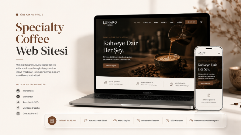 Lunaro Coffee İçin Modern ve Premium Web Tasarımı