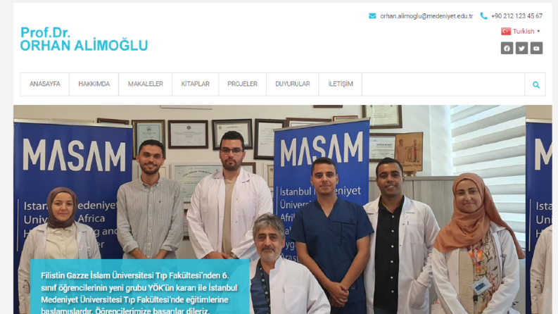 Prof.Dr.Orhan Alimoğlu | Web Site Tasarımı ve Kodlama