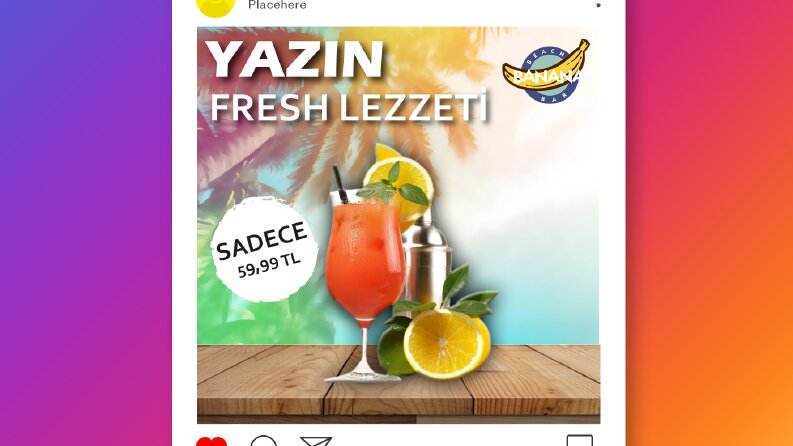 Banana Beach Club Sosyal Medya Tasarımı