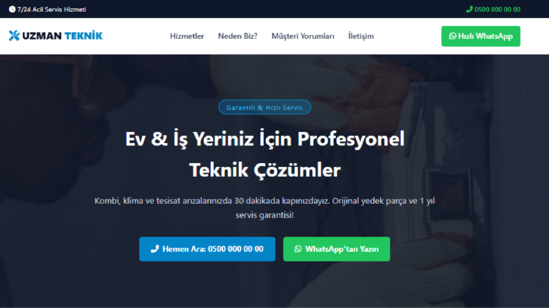 Profesyonel Web Yazılım & Mobil Uyumlu Landing Page