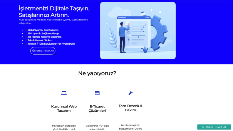 Bir wordpress site hizmeti