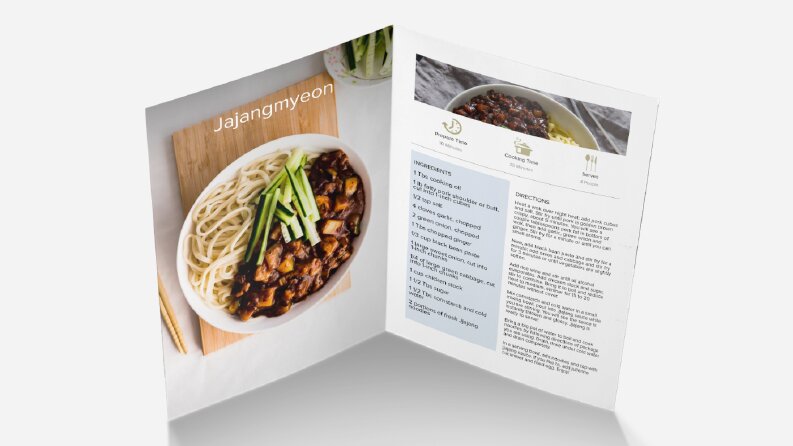 Korean Food Brochure Design
