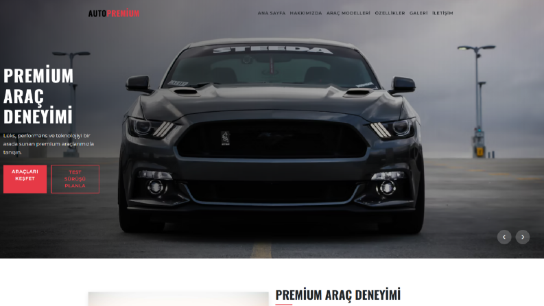 AutoPremium - Premium Araç Deneyimi Web Uygulaması
