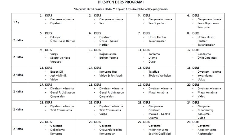 Kişiye Özel Diksiyon Dersi