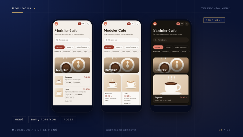 ModulerMenu: QR Kodlu Dijital Menü Sistemi
