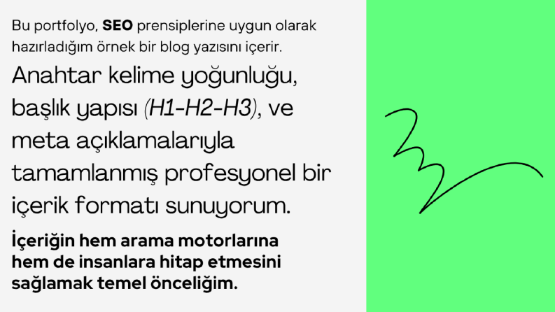 SEO Uyumlu Blog Yazısı – Örnek Çalışma