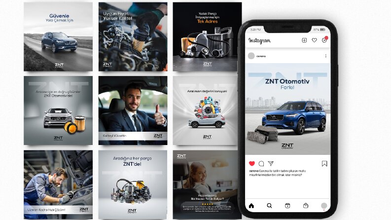 ZNT Otomotiv - Sosyal Medya Tasarımları