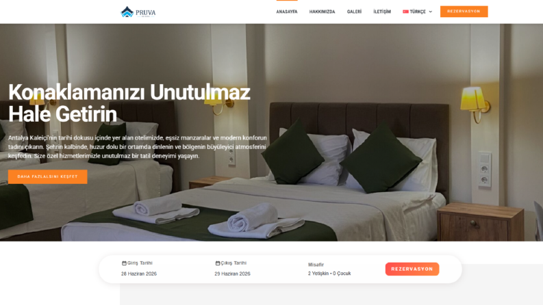 Pruva Inn Hotel | Kurumsal Otel Web Sitesi