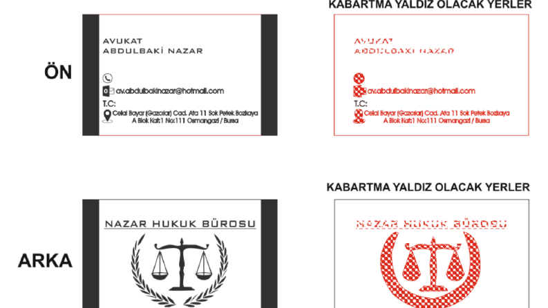 Avukatlık Bürosu Kartvizit Tasarımı