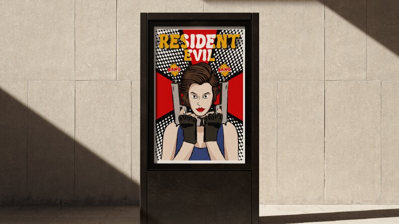 Resident Evil Pop Art Temalı Afiş 