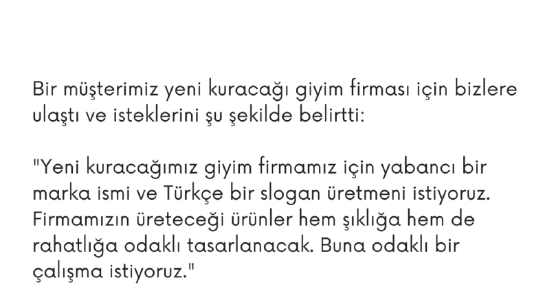 Marka İsmi ve Sloganı 