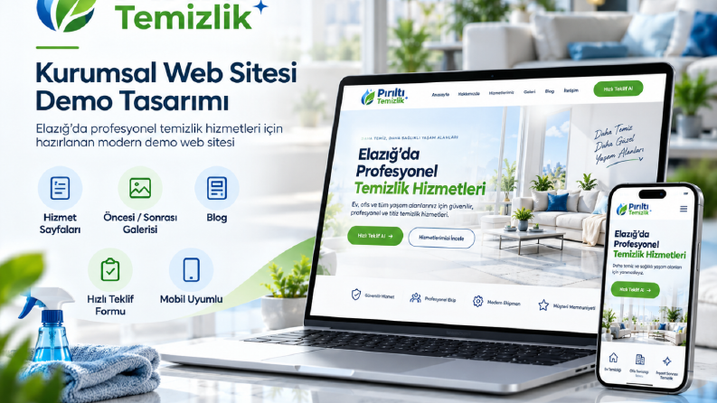 Pırıltı Temizlik - Kurumsal Web Sitesi Demo Tasarımı