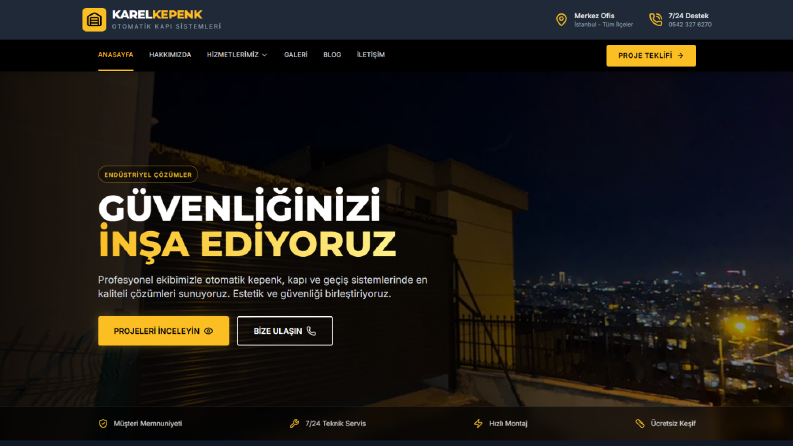 Modern ve mobil uyumlu kurumsal web sitesi geliştirdim