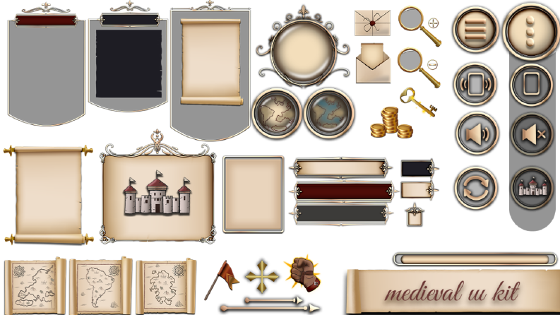 Medieval UI Kit Tasarımım