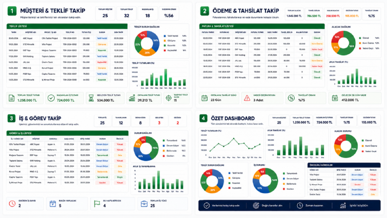 Excel Müşteri & Teklif Takip Sistemi