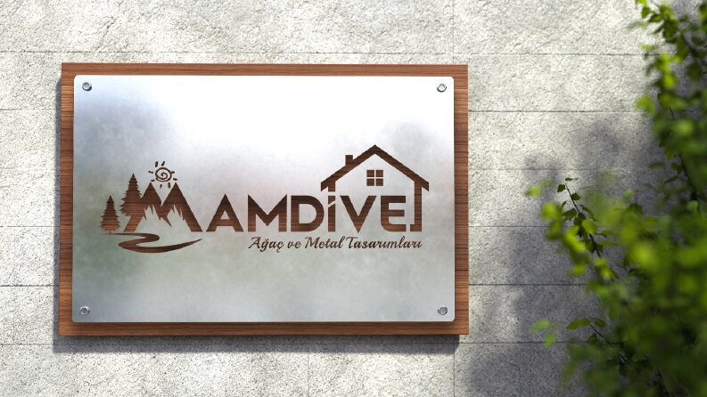 Mamdive ahşap ve metal tasarımları için yapılan logo