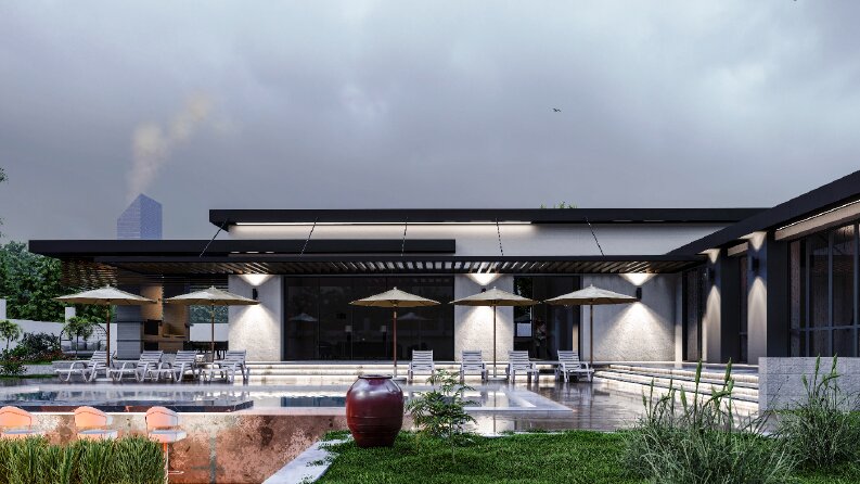 Villa Dış Mekan Tasarım, Model, Render ve Görselleştirme