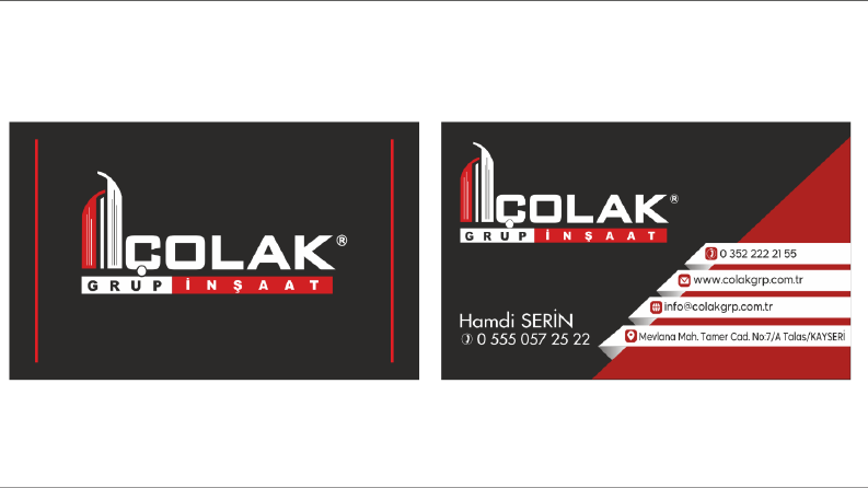 Çolak Grup İnşaat Kartvizit Tasarımı