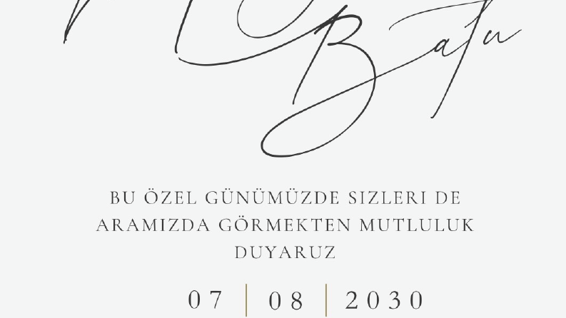 Minimal & Modern Davetiye