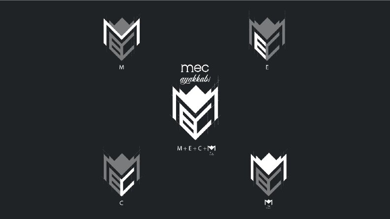 MEC ayakkabı - Monogram logo çalışması