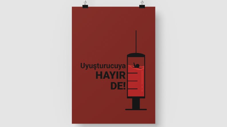 Bağımlılıkla Mücadele Afiş