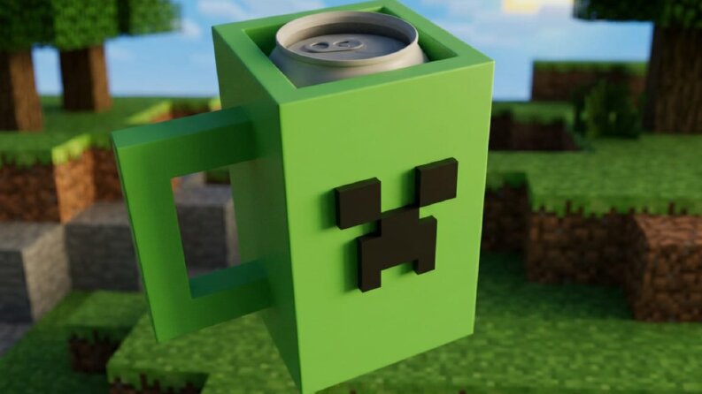 Minecraft Temalı Kola Kutusu Tutucu Bardak