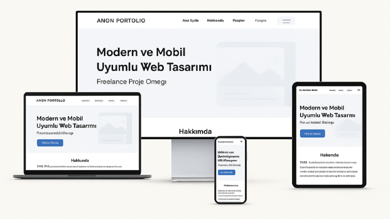 Mobil Uyumlu ve Modern Web Sitesi Arayüz Tasarımı Örneği