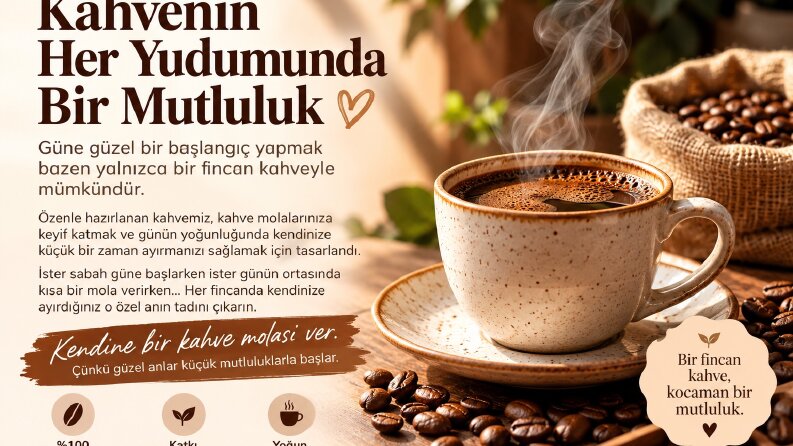 Kahve Markası İçin Ürün Açıklaması