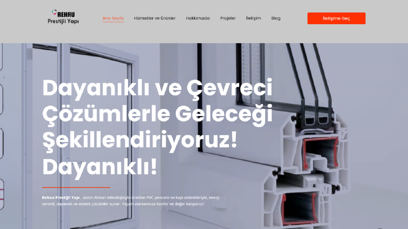 Rehau Prestijli Yapı – Web Sitesi Kurulumu (Kısa Portföy Açı