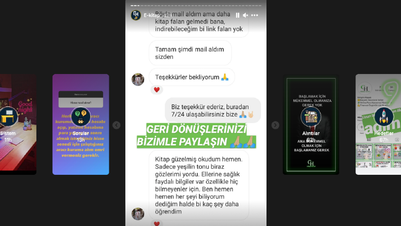 İnstagram'dan Para Kazanma E-Kitap geri dönüşleri