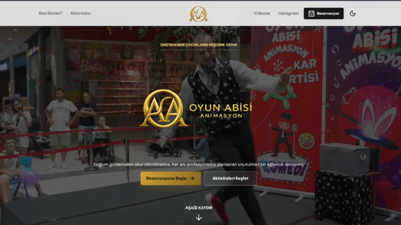 Entertainment Şirketi Websitesi Tasarımı