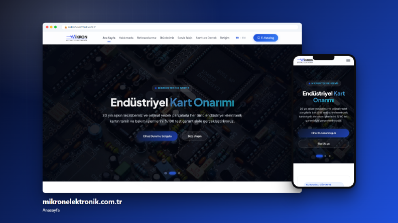 Mikron Elektronik - Teknoloji Odaklı Web Çözümü