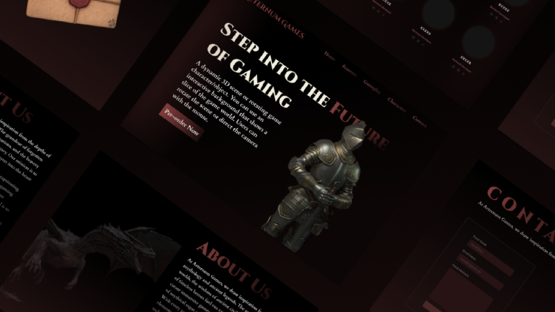Oyun tanıtım web sitesi