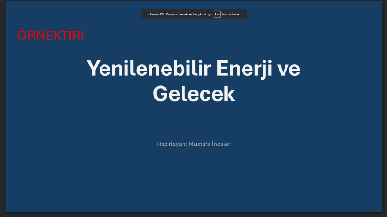 PowerPoint Sunum Tasarımı ve Görselleştirme