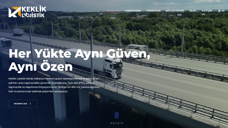 Keklik Lojistik Web Sitesi