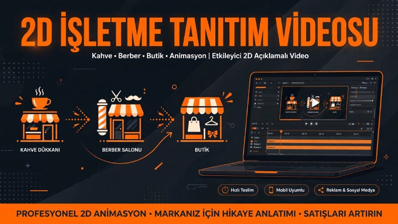 Profesyonel 2D İşletme Tanıtım Animasyon Videosu