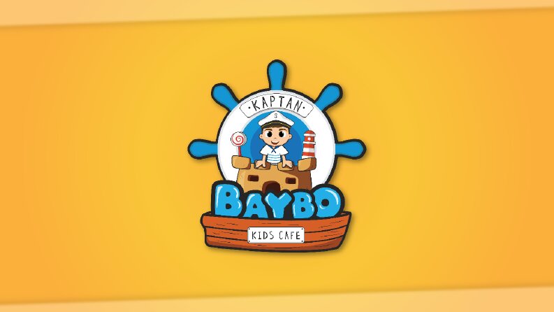 Kaptan Baybo Kids Cafe Maskot Logo Tasarımı