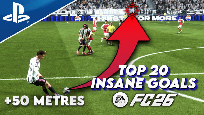 FC 26 "Top 20 Insane Goals" YouTube Kapak Tasarımı